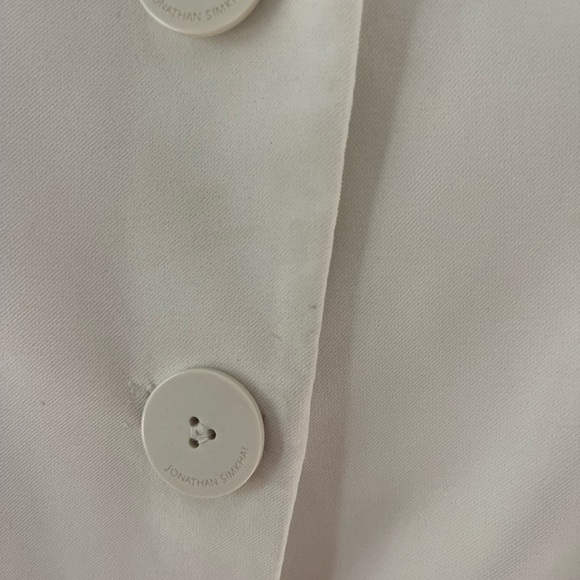 Jonathan Simkhai Cream Blazer with Elastic Detail size M - Picture 10 of 13